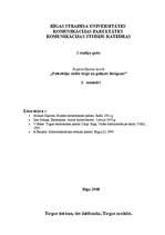 Konspekts 'Patērētāju rīcība tirgū un galējais derīgums', 1.