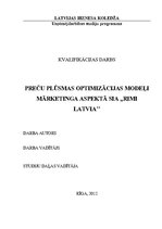 Diplomdarbs 'Preču plūsmas optimizācijas modeļi mārketinga aspektā SIA "Rimi Latvia"', 1.