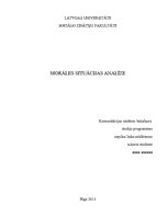 Referāts 'Morāles situācijas analīze', 1.