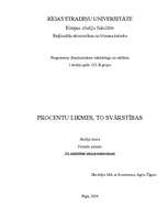 Konspekts 'Procentu likmes, to svārstības', 1.