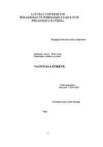 Referāts 'Nacionālā etiķete', 1.