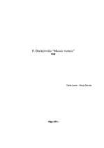 Eseja 'F.Dostojevskis "Mazais varonis"', 1.