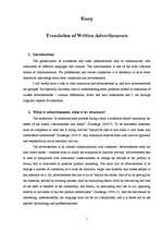 Eseja 'Translation of Written Advertisements', 1.