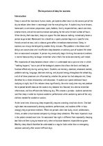 Eseja 'The importance of sleep for students', 1.