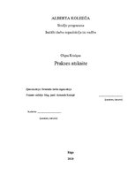 Prakses atskaite 'Prakses atskaite ražošanas uzņēmumā', 1.