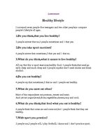 Paraugs 'The Survey of a Healthy Lifestyle ', 1.