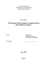 Prakses atskaite 'Norēķini par darba samaksu, to organizācija un pilnveidošanas iespējas', 1.