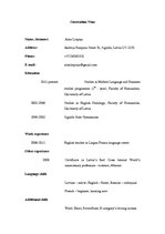 Paraugs 'Curriculum Vitae', 1.