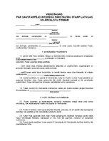 Paraugs 'Vienošanās par savstarpējo interešu pārstāvību starp Latvijas un ārvalstu firmām', 1.