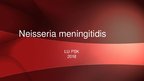 Prezentācija 'Neisseria meningitidis - meningokoki', 1.