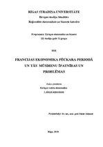 Konspekts 'Francijas ekonomika pēckara periodā un tās mūsdienu īpatnības un problēmas', 1.