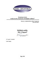Referāts 'Iekšējais audits SIA "Vispool"', 1.