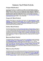 Prezentācija 'TOP 10 Music Festivals', 15.