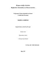 Konspekts 'Kapitālisma attīstība Eiropā', 1.