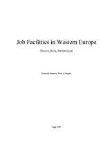 Referāts 'Job Facilities in Western Europe', 1.