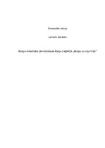 Referāts 'Jāzepa dvēseliskā pārveidošanās Raiņa traģēdijā "Jāzeps un viņa brāļi"', 1.