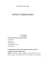 Konspekts 'Sociālā psiholoģija', 1.