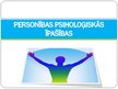 Prezentācija 'Personības psiholoģiskās īpašības', 1.