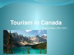 Prezentācija 'Tourism in Canada', 1.