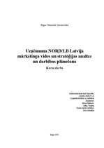 Referāts 'Uzņēmuma mārketinga vides un stratēģijas analīze un darbības plānošana', 1.