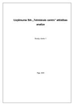 Referāts 'Uzņēmuma SIA "Tehniskais centrs" attīstības analīze', 1.