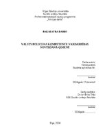 Diplomdarbs 'Valsts policijas kompetence vardarbības novēršanā ģimenē', 1.