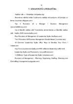 Referāts 'Vadītāja funkcijas un stili organizācijā', 16.