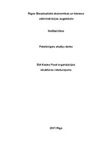 Referāts 'SIA "Kesko Food" organizācijasstruktūras raksturojums', 1.