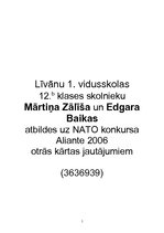 Konspekts 'Atbildes par NATO 2006', 1.