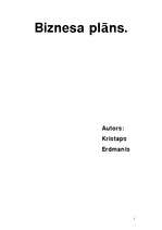 Biznesa plāns 'SIA "Alpha"', 1.