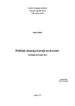 Referāts 'Politiskā situācija Latvijā un ārzemēs', 1.