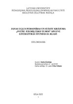 Diplomdarbs 'Janas Egles personības un stāstu krājuma „Svešie jeb Miļeņkij ti moi” apguve lit', 1.
