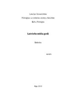 Referāts 'Latviešu mūža godi', 1.