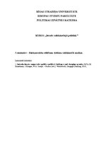 Konspekts 'Rietumvalstu vēlēšanu sistēmu salīdzinošā analīze', 1.