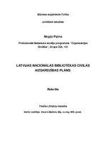 Referāts 'Latvijas Nacionālās bibliotēkas civilās aizsardzības plāns', 1.