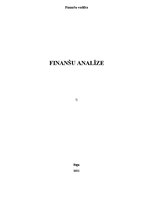 Paraugs 'Finanšu analīze', 1.