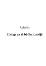 Referāts 'Līzings un tā būtība Latvijā', 1.