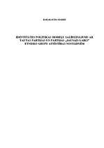 Diplomdarbs 'Identitātes politikas modeļu salīdzinājums ar "Tautas partijas" un partijas „Jau', 1.