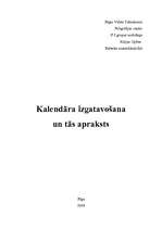 Referāts 'Kalendāra izgatavošana ', 1.