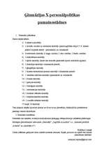 Paraugs 'Ģimnāzijas X personālpolitikas pamatnostādnes', 1.