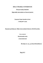 Konspekts 'Kopējais piedāvājums. Makroekonomiskais līdzsvars', 1.