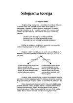 Konspekts 'Siloģisma teorija', 1.