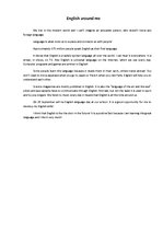 Eseja 'English around Me', 1.