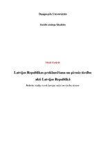 Referāts 'Latvijas Republikas proklamēšana un pirmie tiesību akti Latvijas Republikā', 1.