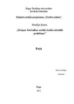 Eseja 'Eiropas Savienības sociālo tiesību aktuālās problēmas', 1.