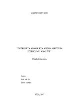 Konspekts 'Zvērināta advokāta Andra Grūtupa izteikumu analīze', 1.