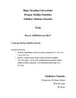 Eseja 'Partiju attīstība Latvijā', 1.
