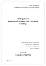 Konspekts 'Iekļaujošā izglītība daudzkultūru sabiedrībā - glosārijs', 1.