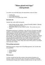 Konspekts 'Mana pirmā web lapa', 1.