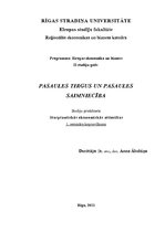 Konspekts 'Pasaules tirgus un pasaules saimniecība', 1.